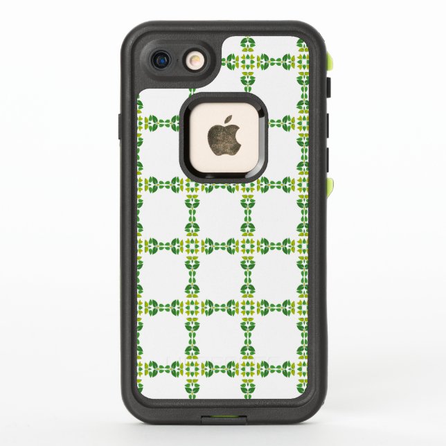 Leaf Pattern, Pattern Of Leaves, Green Leaves LifeProof iPhone Case (Back)