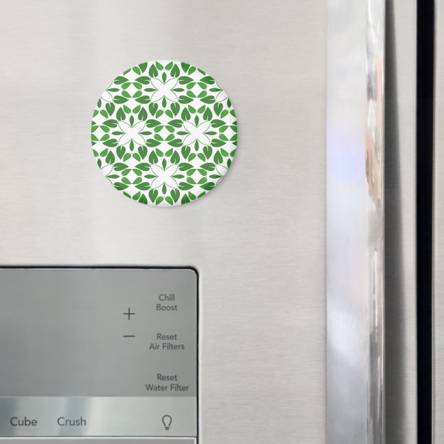 Leaf Pattern, Pattern Of Leaves, Green Leaves Magnet (In Situ (Fridge))