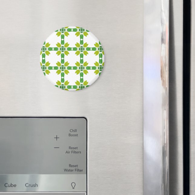 Leaf Pattern, Pattern Of Leaves, Green Leaves Magnet (In Situ (Fridge))