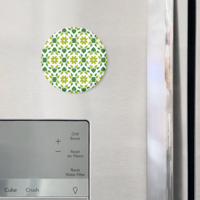 Leaf Pattern, Pattern Of Leaves, Green Leaves Magnet (In Situ (Fridge))