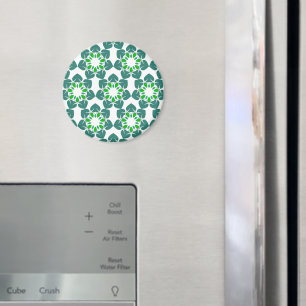 Leaf Pattern, Pattern Of Leaves, Green Leaves Magnet