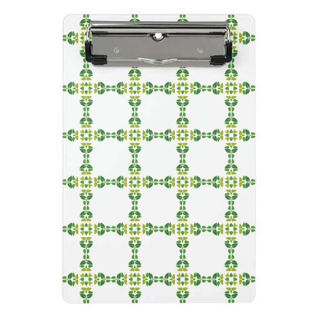 Leaf Pattern, Pattern Of Leaves, Green Leaves Mini Clipboard (Front)