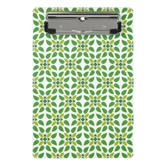 Leaf Pattern, Pattern Of Leaves, Green Leaves Mini Clipboard (Front)
