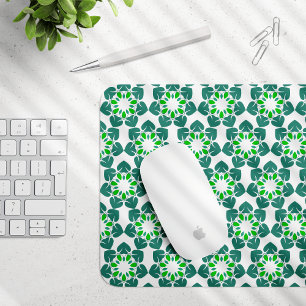 Leaf Pattern, Pattern Of Leaves, Green Leaves Mouse Mat