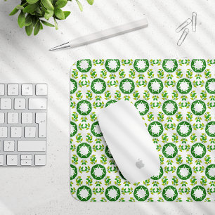 Leaf Pattern, Pattern Of Leaves, Green Leaves Mouse Mat