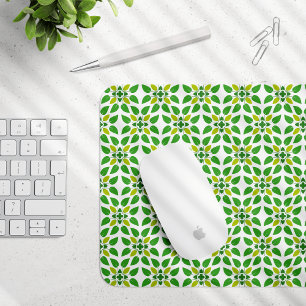 Leaf Pattern, Pattern Of Leaves, Green Leaves Mouse Mat