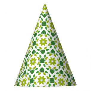 Leaf Pattern, Pattern Of Leaves, Green Leaves Party Hat