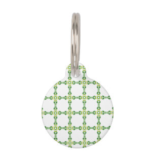 Leaf Pattern, Pattern Of Leaves, Green Leaves Pet Tag
