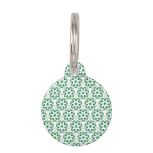 Leaf Pattern, Pattern Of Leaves, Green Leaves Pet Tag