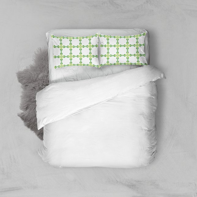 Leaf Pattern, Pattern Of Leaves, Green Leaves Pillowcase (Creator Uploaded)