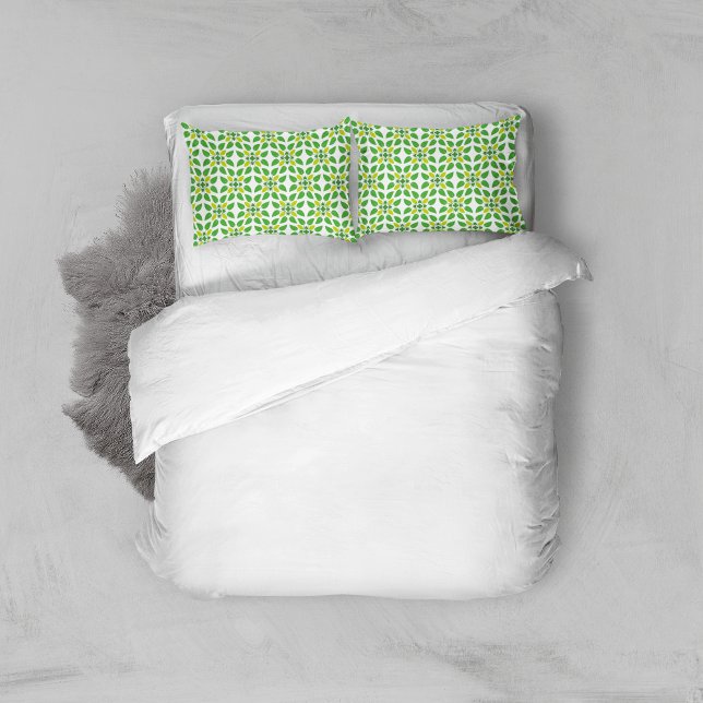 Leaf Pattern, Pattern Of Leaves, Green Leaves Pillowcase (Creator Uploaded)
