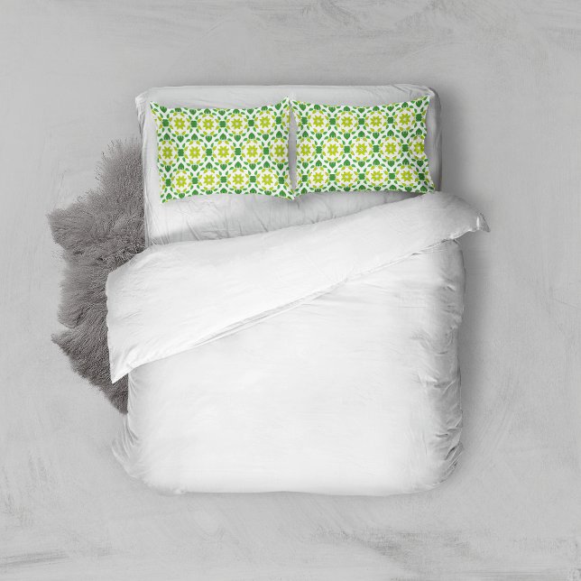 Leaf Pattern, Pattern Of Leaves, Green Leaves Pillowcase (Creator Uploaded)