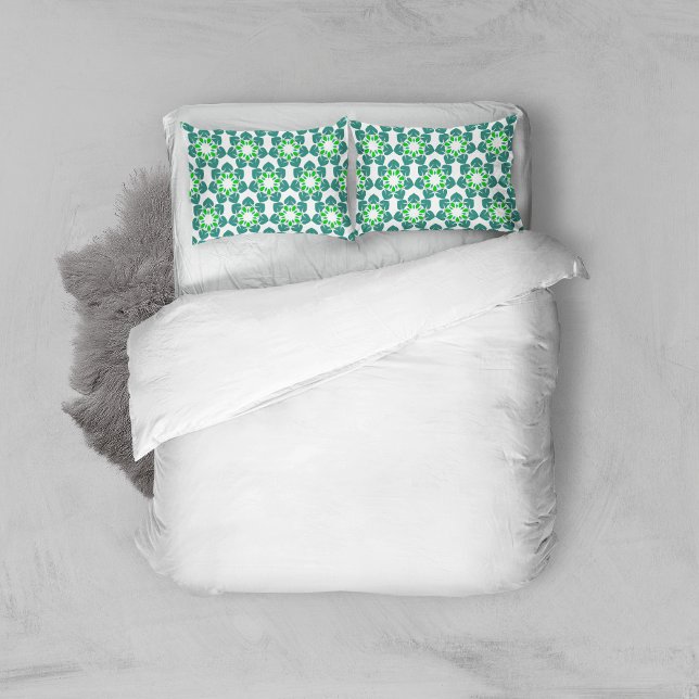 Leaf Pattern, Pattern Of Leaves, Green Leaves Pillowcase (Creator Uploaded)