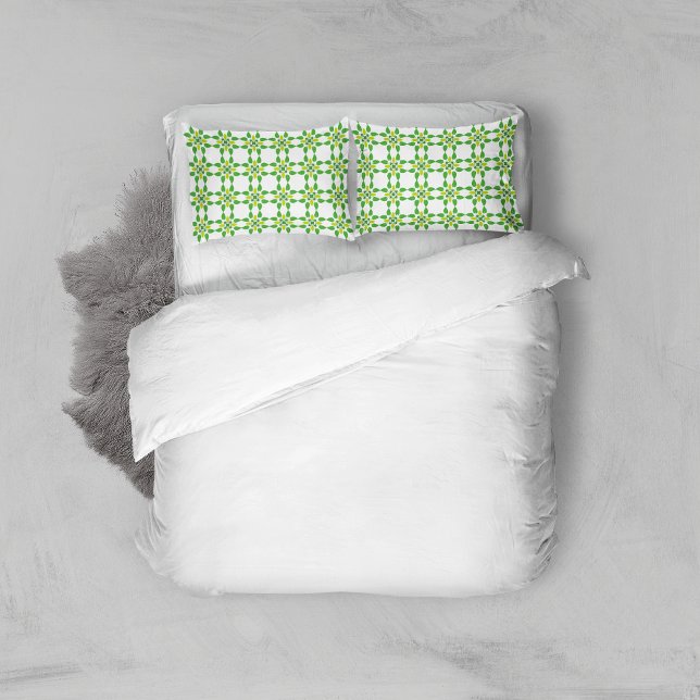 Leaf Pattern, Pattern Of Leaves, Green Leaves Pillowcase (Creator Uploaded)