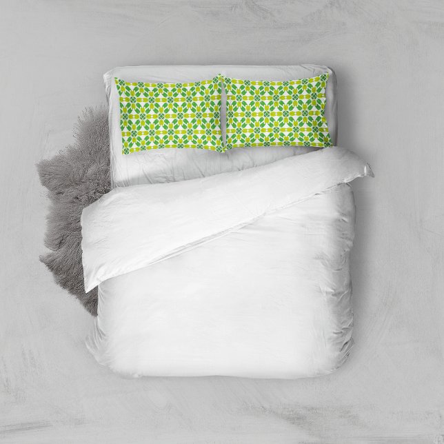 Leaf Pattern, Pattern Of Leaves, Green Leaves Pillowcase (Creator Uploaded)