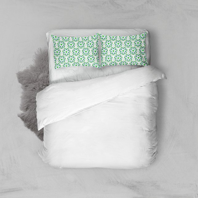 Leaf Pattern, Pattern Of Leaves, Green Leaves Pillowcase (Creator Uploaded)