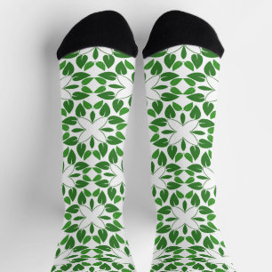Leaf Pattern, Pattern Of Leaves, Green Leaves Socks