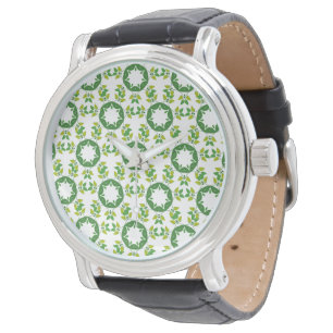 Leaf Pattern, Pattern Of Leaves, Green Leaves Watch