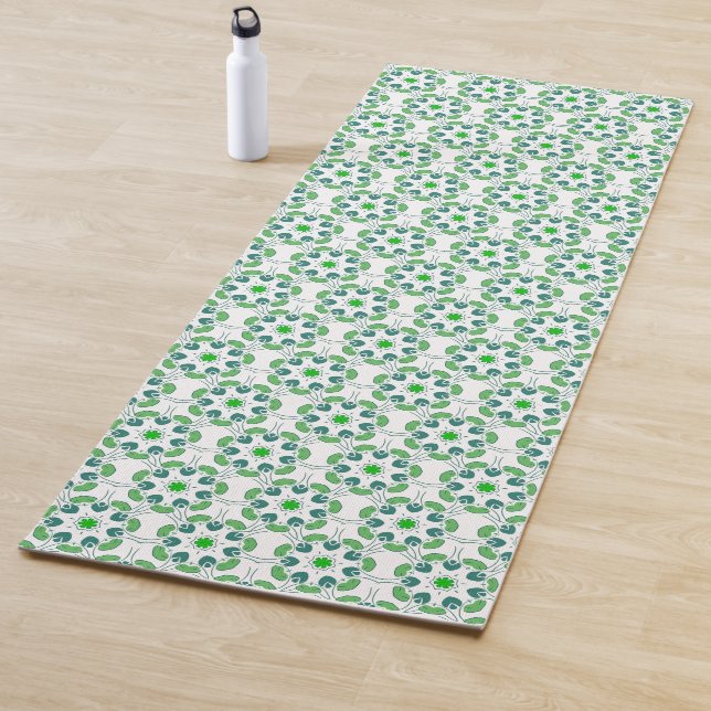 Leaf Pattern, Pattern Of Leaves, Green Leaves Yoga Mat (In Situ)