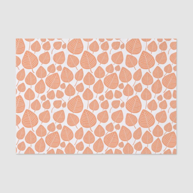 Leaf Pattern - Peach Tissue Paper (Front)