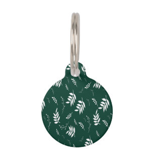 leaf pattern pet tag