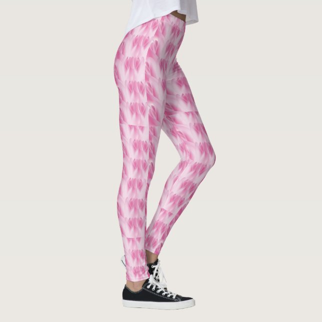 leaf Pattern, pink Leggings (Right)