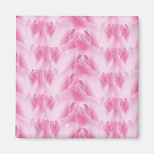 leaf Pattern, pink Magnet (Front)