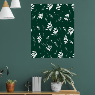 leaf pattern poster