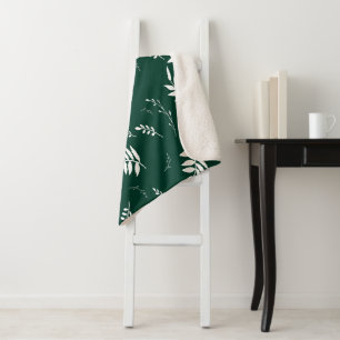 leaf pattern sherpa blanket