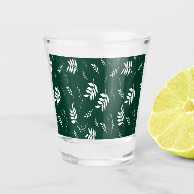 leaf pattern shot glass (Front)