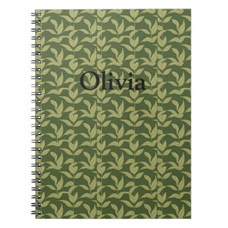 Leaf Pattern Spiral Photo Notebook