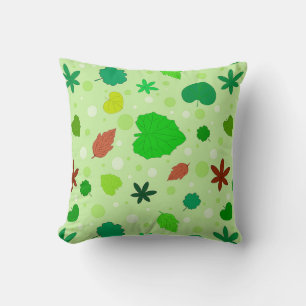 Leaf Pattern with Various Shapes and Colours Cushion