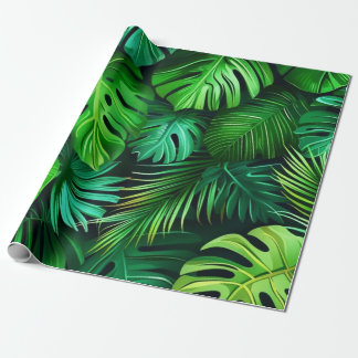 Leaf pattern wrapping paper