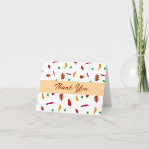 Leaf patterns - Folded Thank You Card