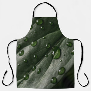 Leaf plant texture drops water apron