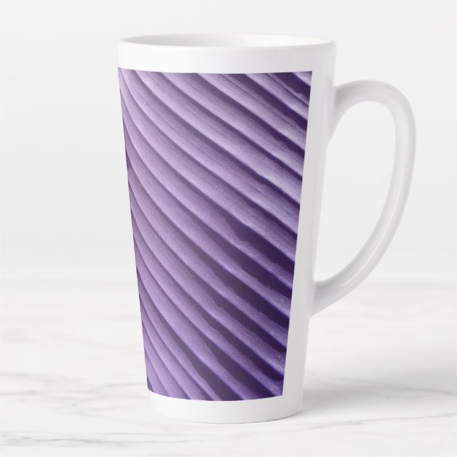Leaf Purple Diagonal Latte Mug (Right)