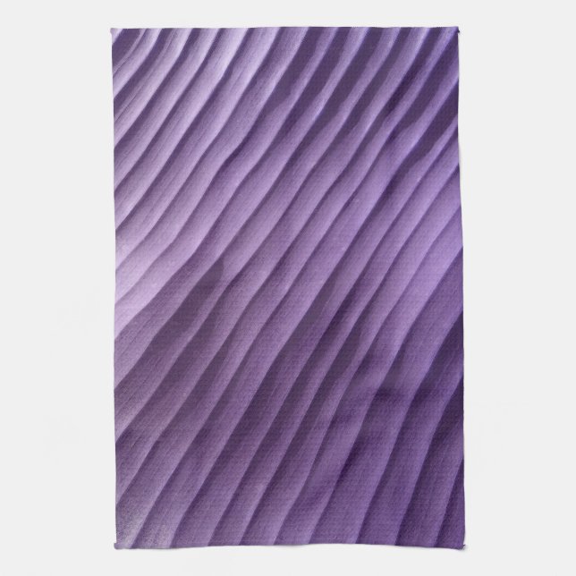 Leaf Purple Diagonal Tea Towel (Vertical)