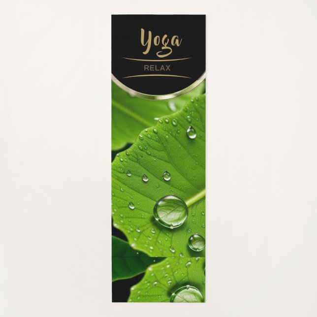 Leaf Rain Drops  - Yoga Mat (Front)