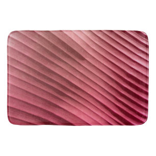 Leaf Red Diagonal Bath Mat