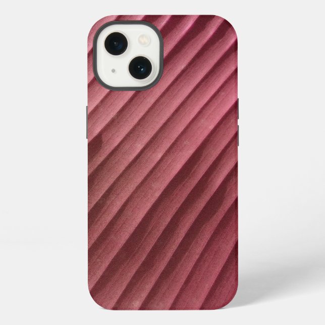 Leaf Red Diagonal iPhone Case (Back)