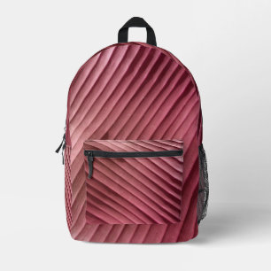 Leaf Red Diagonal Print Cut Sew Bag
