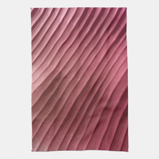 Leaf Red Diagonal Tea Towel (Vertical)