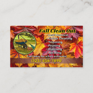 Leaf removal business cards