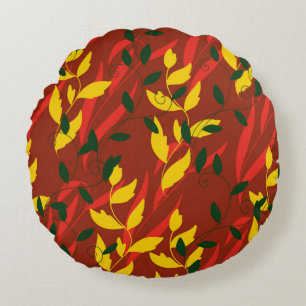 leaf round cushion