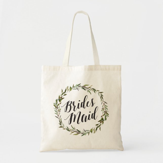 Leaf Script Tote | Bridesmaid (Front)