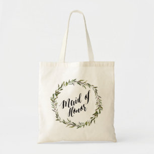 Leaf Script Tote   Maid of Honour Bag