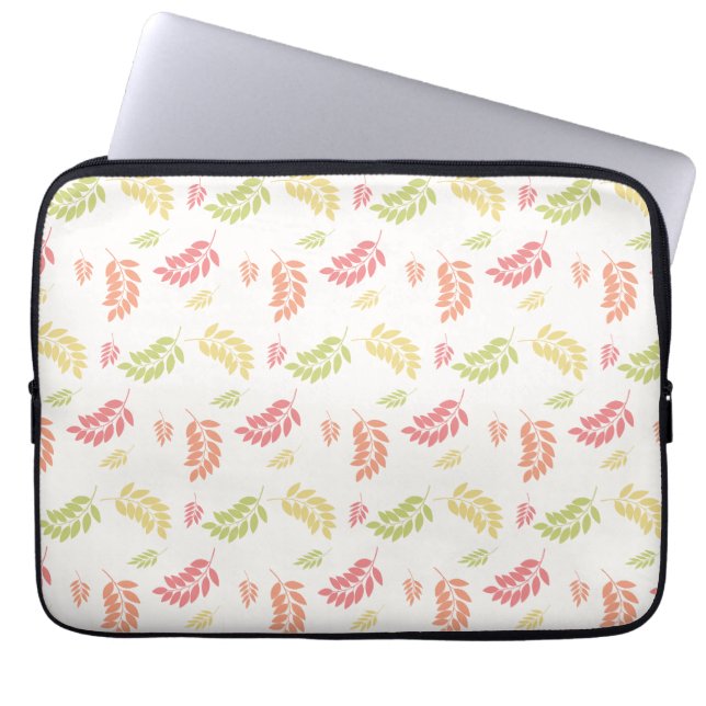 Leaf Seamless Pattern – Botanical Design Laptop Sleeve (Front)