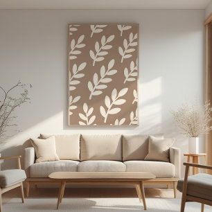 Leaf Silhouette Pattern – Zen Minimal Wall Art