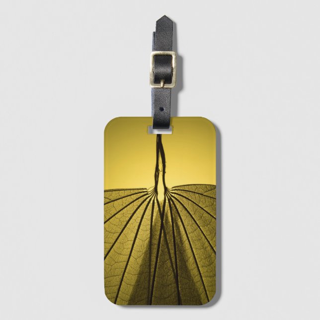 Leaf Skeleton Luggage Tag (Front Vertical)