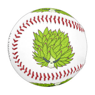 Leaf slug cartoon illustration baseball